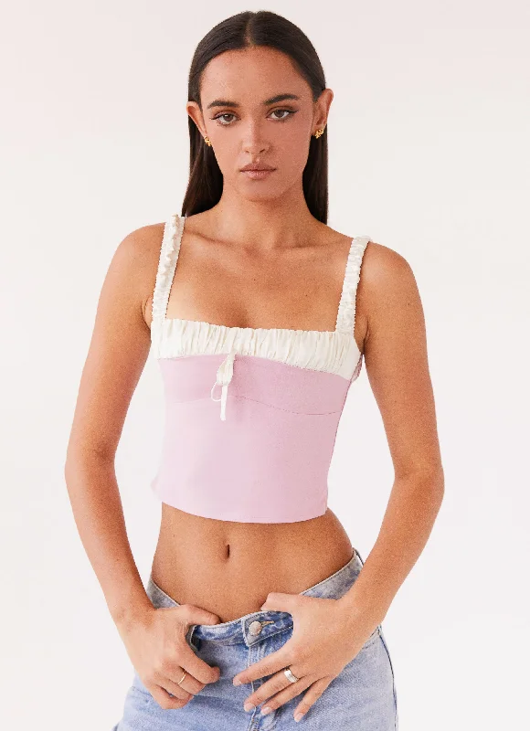 Ryder Bustier Top - Pink